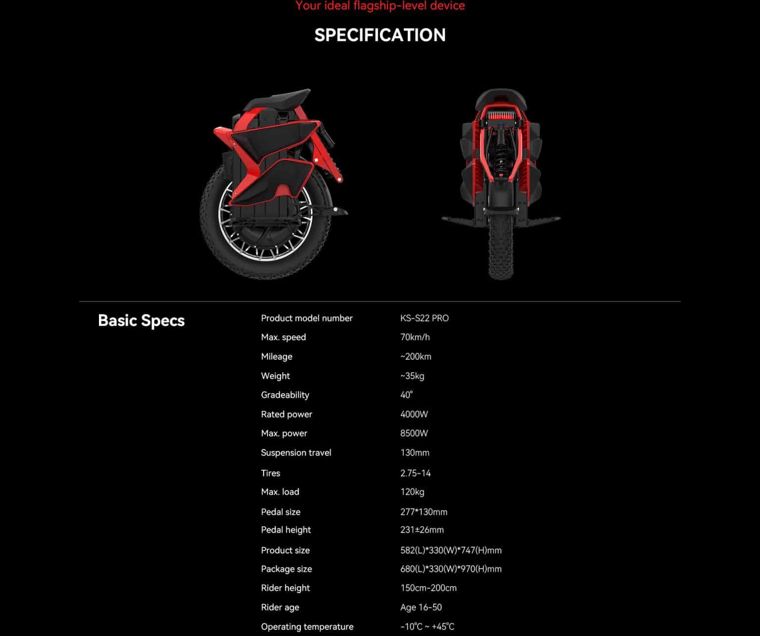 UNICYCLE KINGSONG KS-S22 PRO - Imagen 11